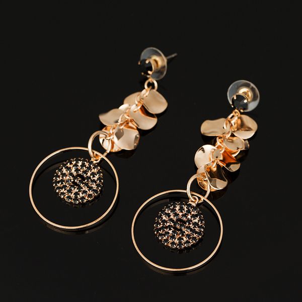 

year tuba competitive products temperament diamond earrings ear nail trend earrings, Golden
