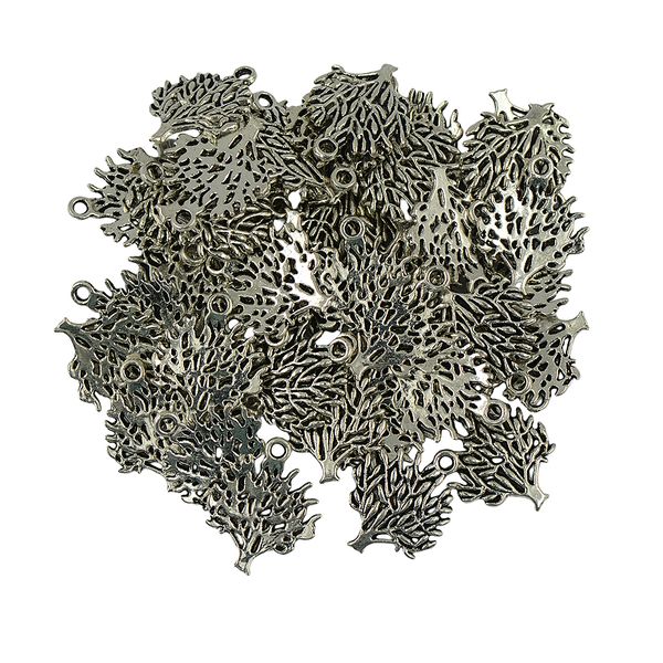 

50pcs tree of life charms pendants jewelry findings antique silver, Black