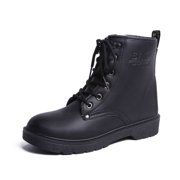 

new buckle winter motorcycle boots women british style ankle boots gothic punk low heel ankle boot women shoe plus size 35-40, Black