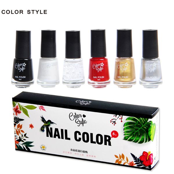 

manooby 6pcs fluorescent colors nail polish light in dark party nail dry beauty girl