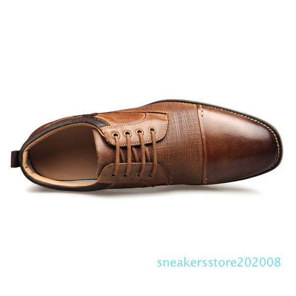

yiger new 2019 men dress shoes big size 41-50 man business shoes genuine leather male lace-up casual shoes spring/autumn s08, Black