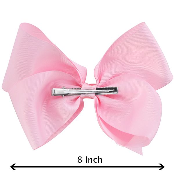 

8-дюймовый большой большой лук волос rhinestone grosgrain ленты hairgrip крокодил головные уборы bowknot для женщин девочки аксессуары для в, Slivery;white