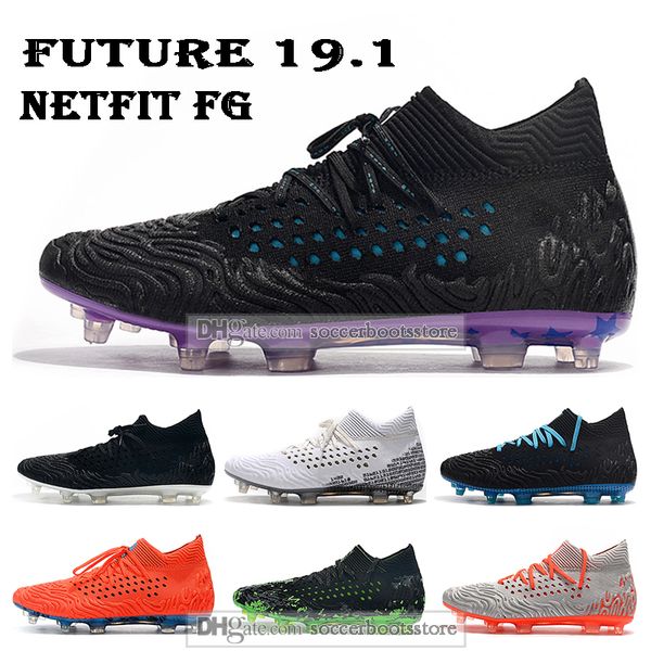 

mens high ankle football boots future 19.1 netfit fg soccer shoes future 19.1 limited edition mvp fg/ag soccer cleats, Black