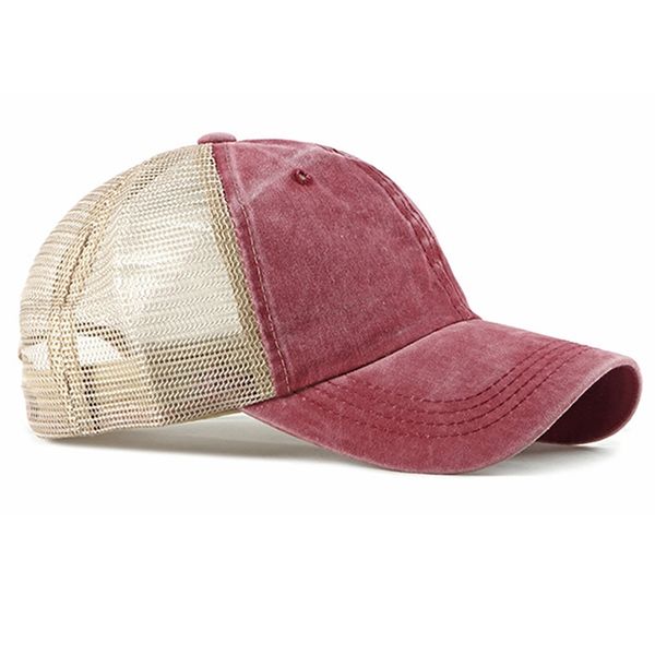 

thin breathable baseball cap women men patchwork mesh peaked hat headwear outdoor sports wear with adjustable back closure, Black;white