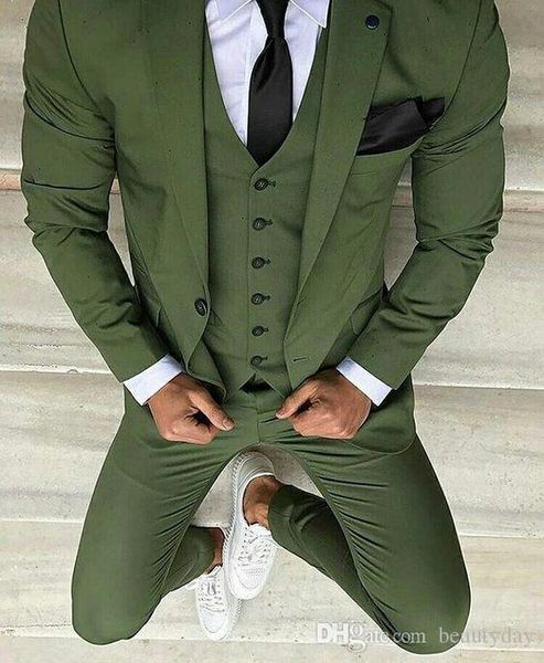 

oliver green 2018 groom tuxedos wedding suits groomsmen man for young man prom suits (jacket+pants+tie) custom made plus size, White;black
