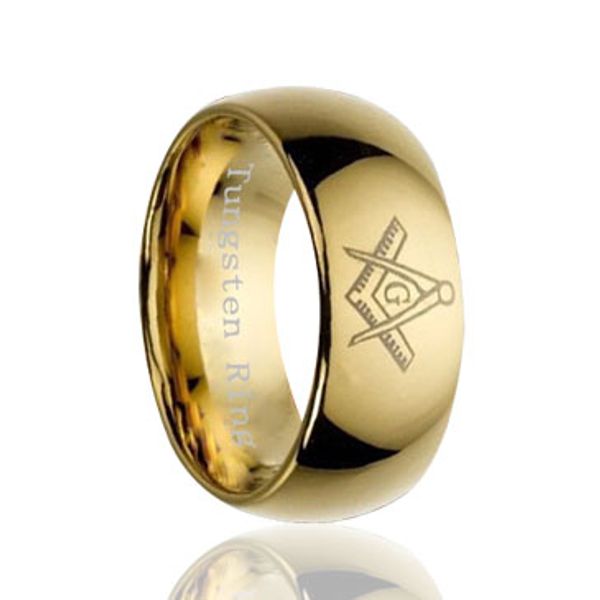 

customed logo laser engraving gold tungsten carbide ring 8mm, Silver