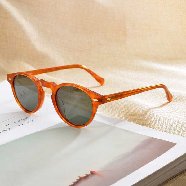 

oliver vintage polarized sun glasses ov5186 clear frame sunglasses gregory peck brand designer men women sunglasses gafas oculos, White;black