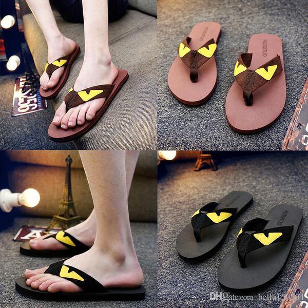 

monster slippers for men and women flip-flops slippers designer slippers shoes women men beach flip flop summer beach shoes good quality, Black