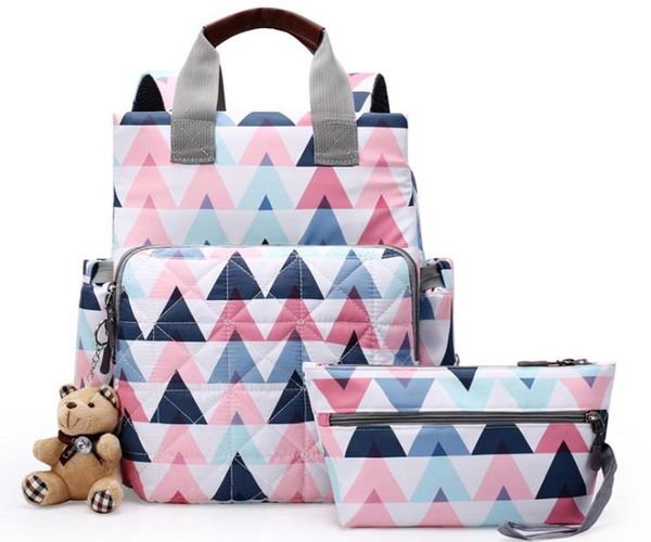 

3pcs/set mummy maternity nappy bag diaper pad handbag large capacity travel backpack nursing bag baby care women's fashion