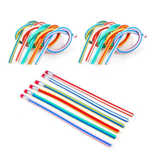 

stationery cute candy color soft flexible standard pencils school fashion office