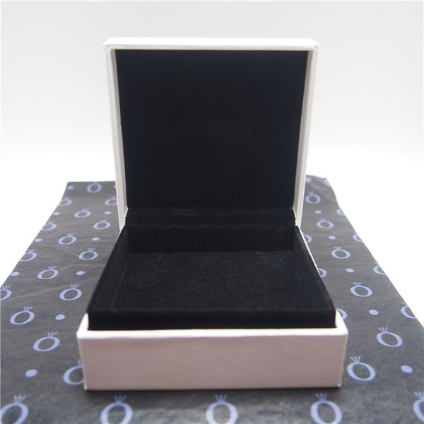 

big white bracelet paper box flat foam with cut for pandora ring earrings charm bead fashion jewelry packing choose wrapping paper or not, Black;white