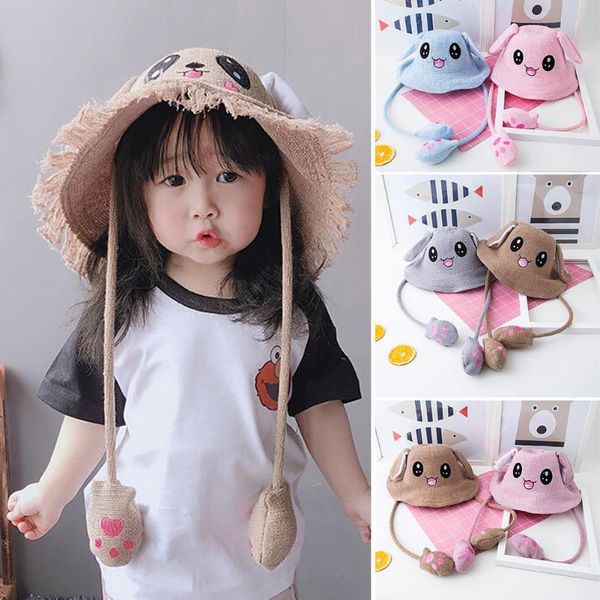 

новое симпатичный унисекс ухо plush трикотажной -до летняя шапочка bucket hat, Yellow
