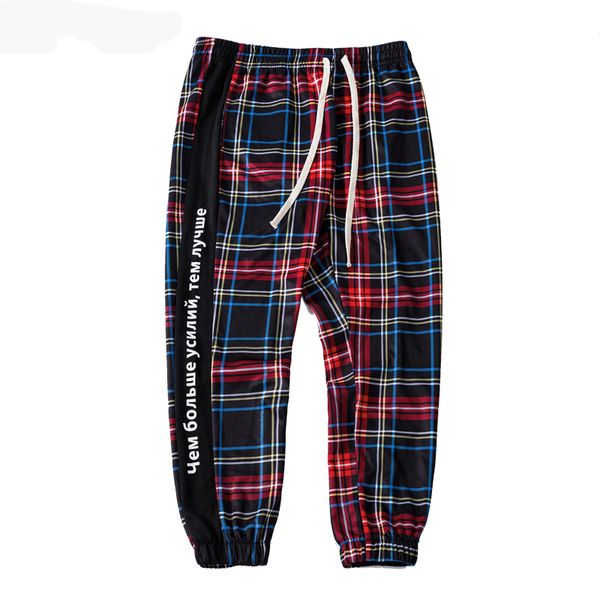 

dark side иконка нашивки письмо printed плед штаны мужчины беговые брюки упругие талии мужские брюки танец мужчины женщины, Black