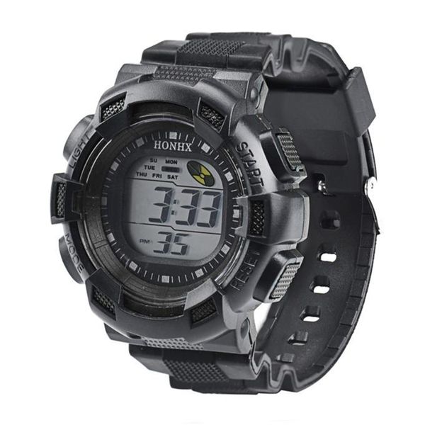 

fashion men's watch led digital watch alarm date rubber waterproof army sport wristwatchsaat erkekler clock men relogio, Slivery;brown