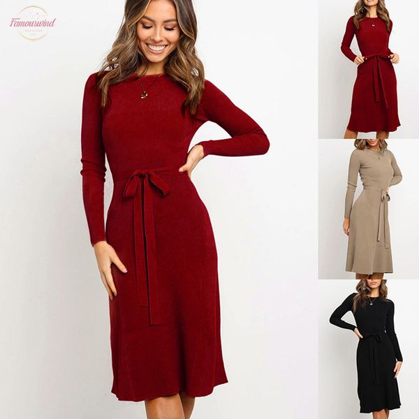 

women bodycon dress sweater knitted autumn twill and winter dresses plus size full sleeve office lady solid 2020 new thin dresses, Black;gray