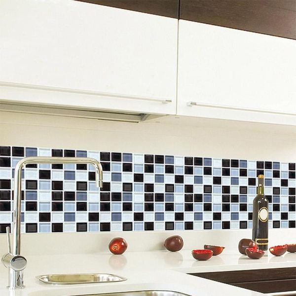 

6pcs waterproof self adhesive3d mosaic tile pattern wall sticker kitchen home decor