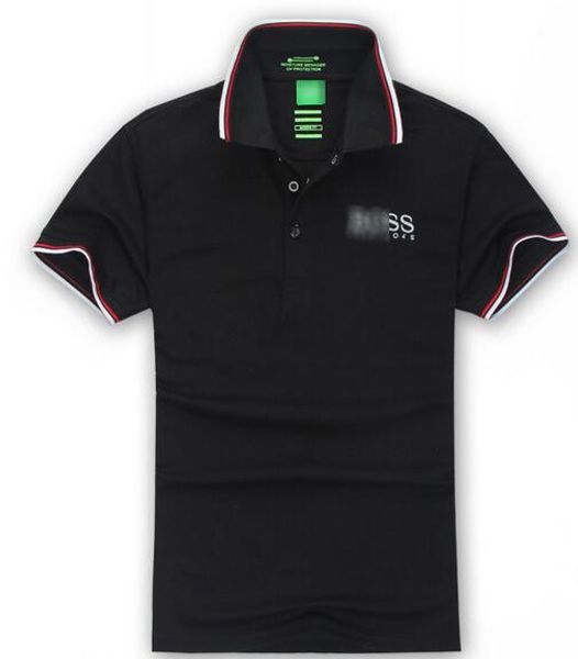

mens designers bosses polo shirts male hugo summer turn down collar short sleeves cotton poloshirts men casual polos 825-4, White;black