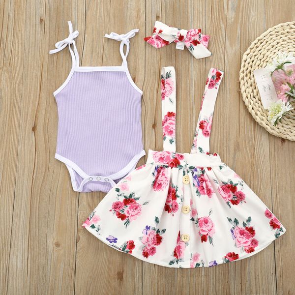 

2020 newborn baby girl princess sleeveless romper short skirt outfit clothes, White