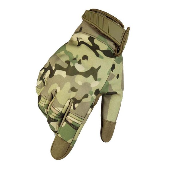 

tactical gloves army bicycle hiking climbing shooting paintball camo sport full finger glove c, Black