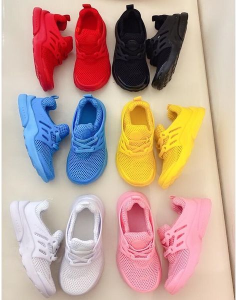 

дизайнер малыш presto дышит детская обувь дети presto мальчики gilrs бег спортивные кроссовки тренер chaussures pour enfants, Black