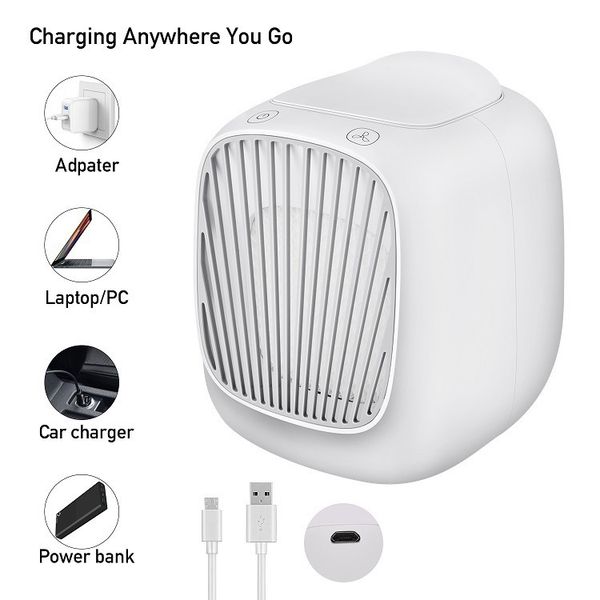 

mini usb охладитель воздуха home desktop small refrigeration кондиционер портативный мобильный увлажнение с водяным охлаждением электрически
