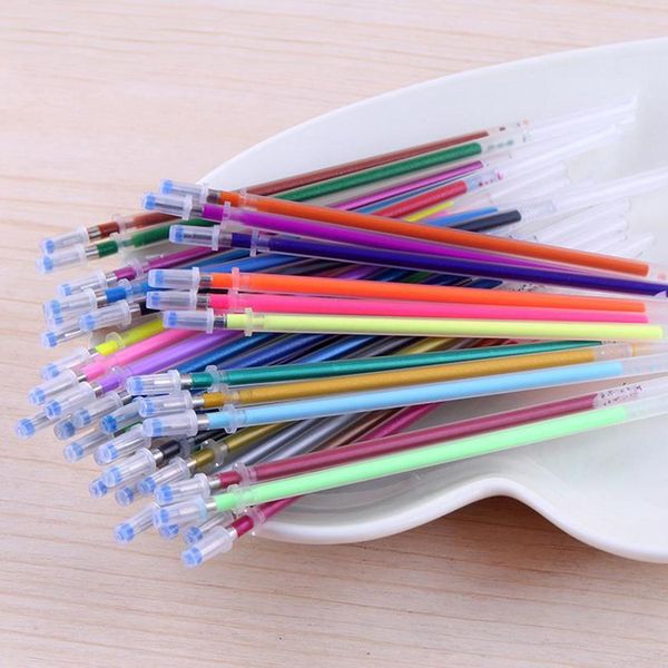 

0.8mm replacement multicolor ink pen refills writing office 48pcs/pack school supplies