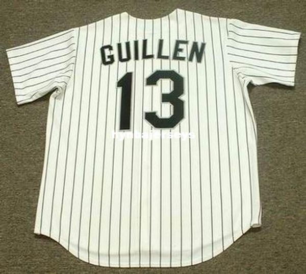 

custom ozzie guillen stitched 1994 majestic vintage home baseball jersey retro mens jerseys shirt, Blue;black