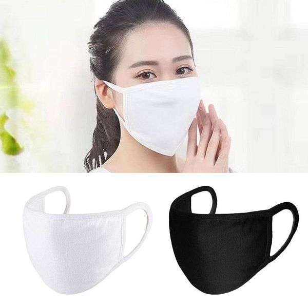 

cotton mask white and black two-layer breathable sunscreen windproof grey cotton mask earloop mouth dustproof wholesale