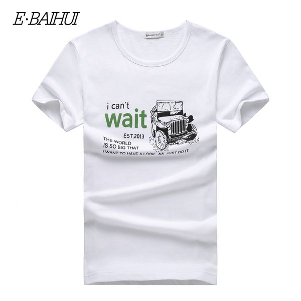 

e-baihui brand summer style t shirt men cotton clothing t-shirts casual t shirts man tees swag t-shirts t003, White;black