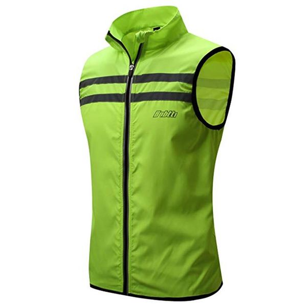 

mounchain cycling reflective vest outdoor safety running cycling windproof reflective vest s - upf15, Black