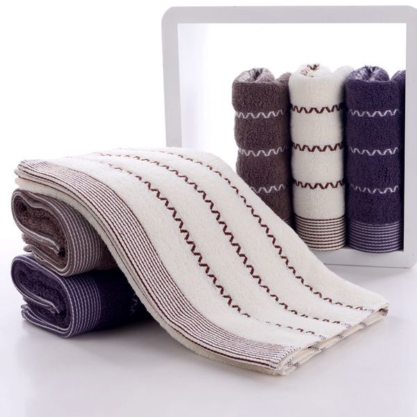 

100% cotton towel water absorbent large thick bath towel bathroom hand face shower towels home l for adults 34*75cm