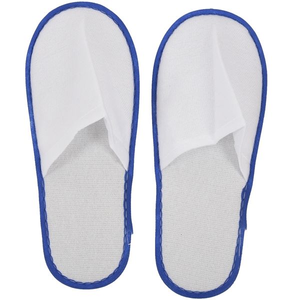 

white of 20 towelling l pairs disposable slippers terry spa guest shoes blue