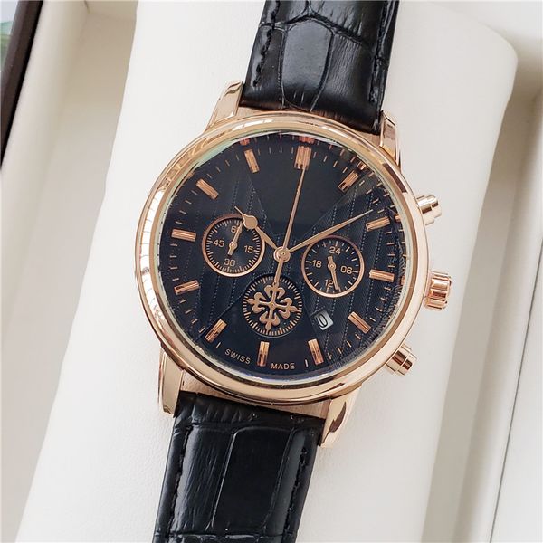 

Цветок гравировать высокое качество мужские роскошные часы Кожаный ремешок все S