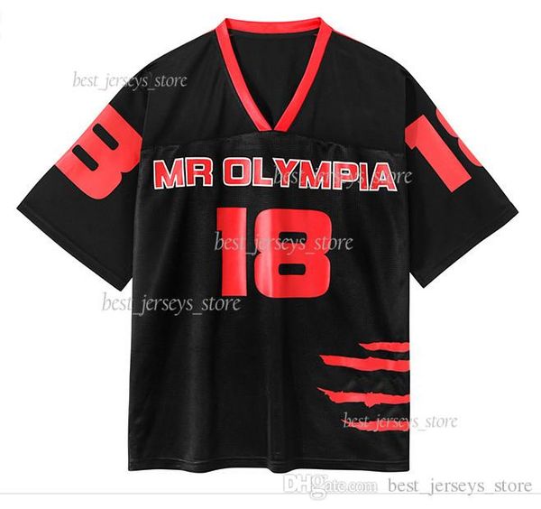 

Men's T-shirt Thin Casual Suit American Rugby Collision-proof Suit Hot sale Jersey 18/19 New 100% Stitched 843