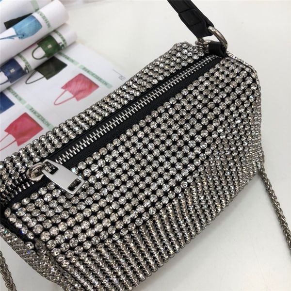 

2020 new fashion diamond small square bag shiny and popular messenger bag