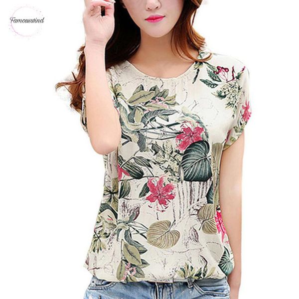 

casual loose blouse shirt fashion korean 2019 new blusas print womens blouses floral ladies shirts summer 2xl, White