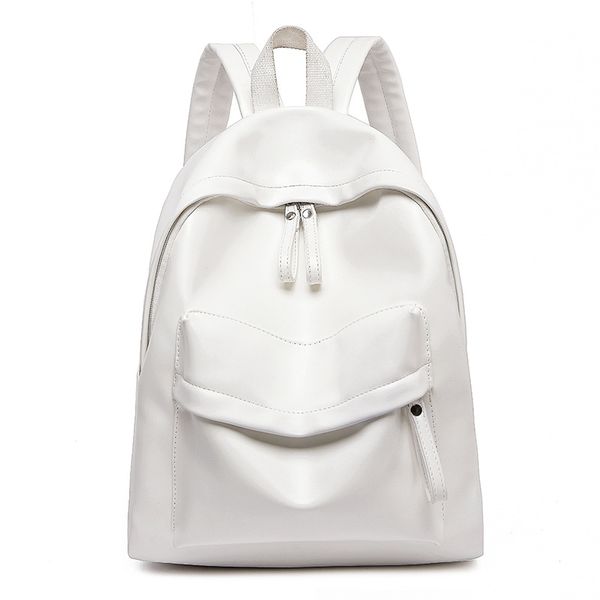 

new backpack student bag soft leather backpack women