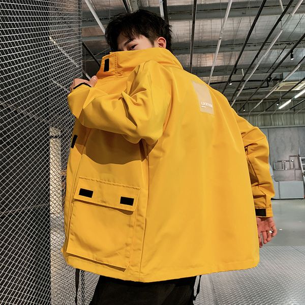 

workwear coat men's autumn korean-style trend spring and autumn popular brand loose casual baseball uniform handsome men's jacke, Black;brown