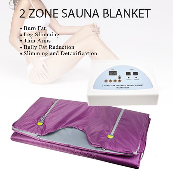 

2 zones far infrared fat removal body wrap thermal slimming sauna blanket