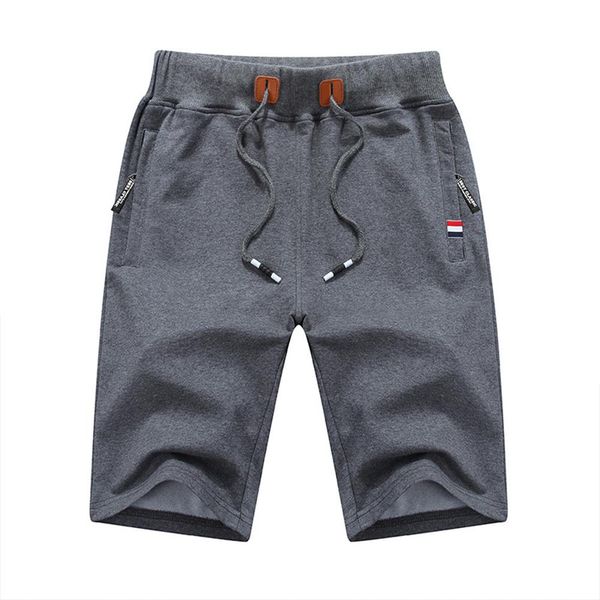 

zacoo men mid-waist straight leg middle length running shorts, White;black