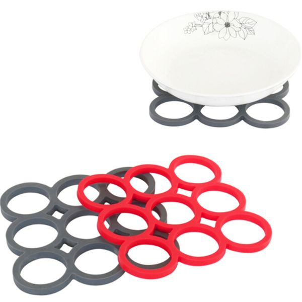 

многофункциональные девять отверстий силиконовых коврики нескользящих колодки термостойкой подушка место мат пот держатель настольные принад