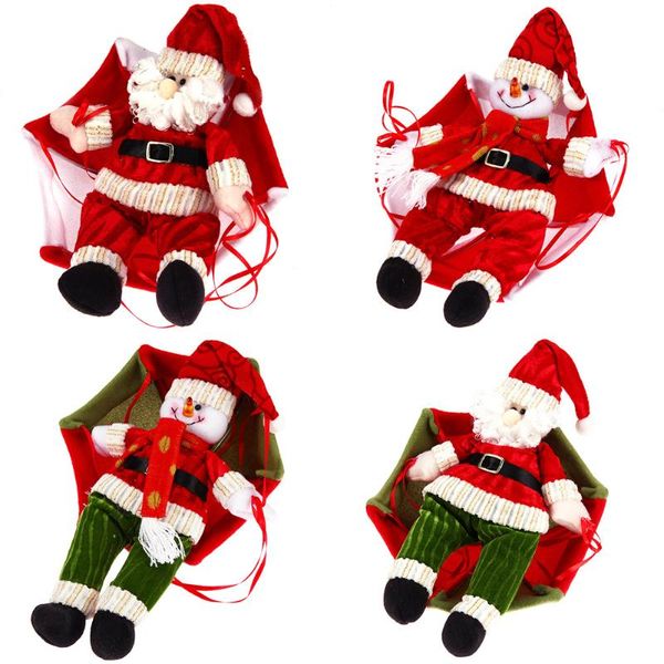 

christmas home ceiling decorations parachute 24cm santa claus smowman new year hanging pendant christmas decoration supplies