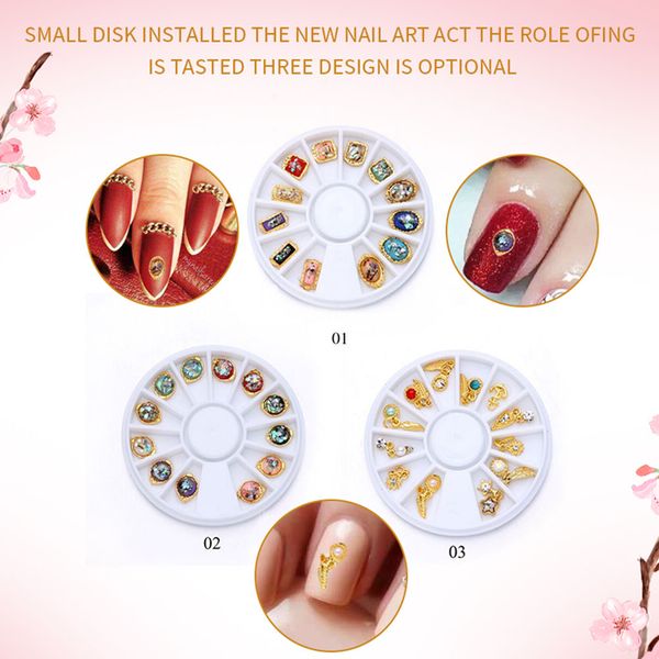 

nails jewelry retro nail art decals decoration nail art salon luxury accessories tool qq99, Silver;gold