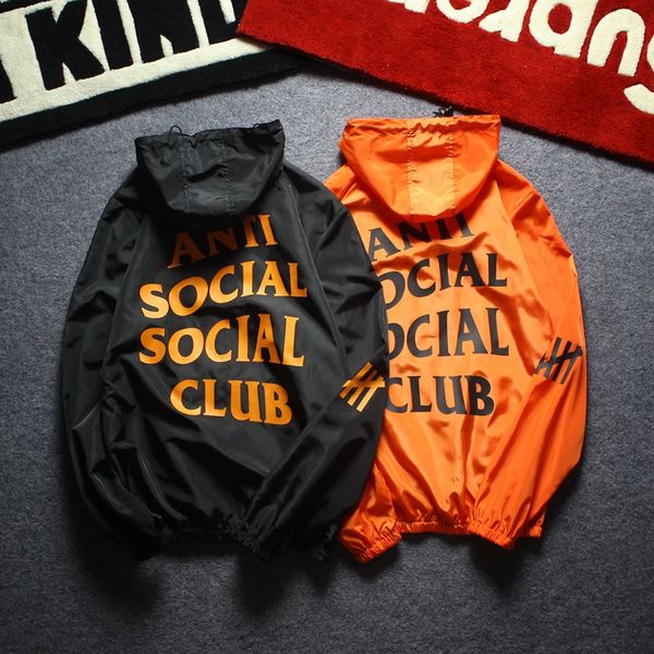 

sz76v street fashion brand orange men's and women's couple's clothing sunscreen letter printing loose hooded sunscreen clothe, White;black