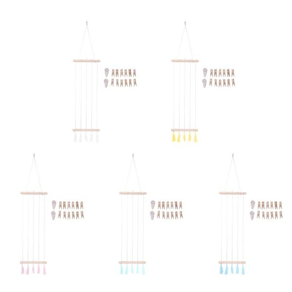 

nordic diy деревянные стены вися фоторамка коллаж макраме декор стены открытка фото дисплей домашнее украшение