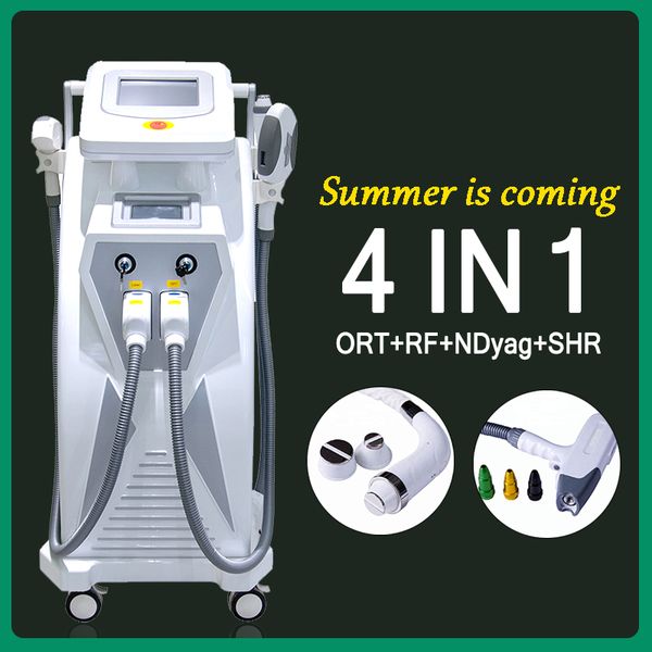 

2000w opt shr волосы удалить машины / opt shr ipl rf nd yag лазер 4 в 1 многофункциональной лазерном удалении татуировки красоты машины, Black;white