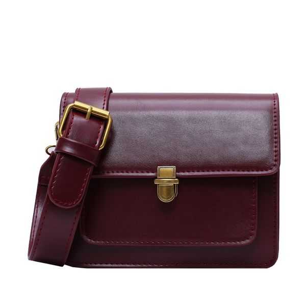 

autumn and winter texture bag foreign style women's bag new fashion simple wild shoulder shoulder small square