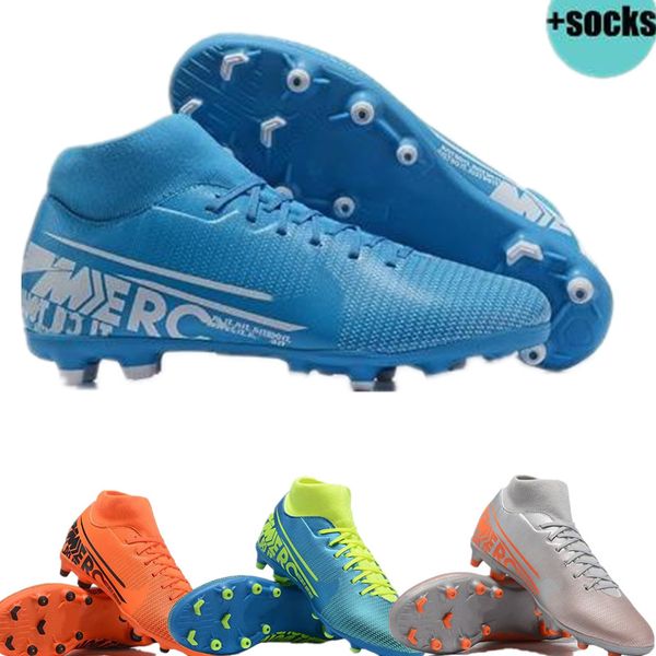 

2020 new color low mercurial superfly vi cr7 se elite fg men soccer shoes lvl up cr7 soccer cleats outdoor mens football boots