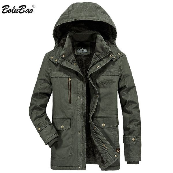 

bolubao winter brand men parkas outdoor casual men's parka coats male fashion washed hooded parka coat, Black