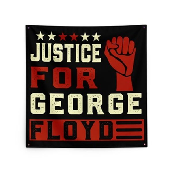 

george floyd printing tapestry black lives matter household wall banner black lives matter flag 150*150cm #qa69819